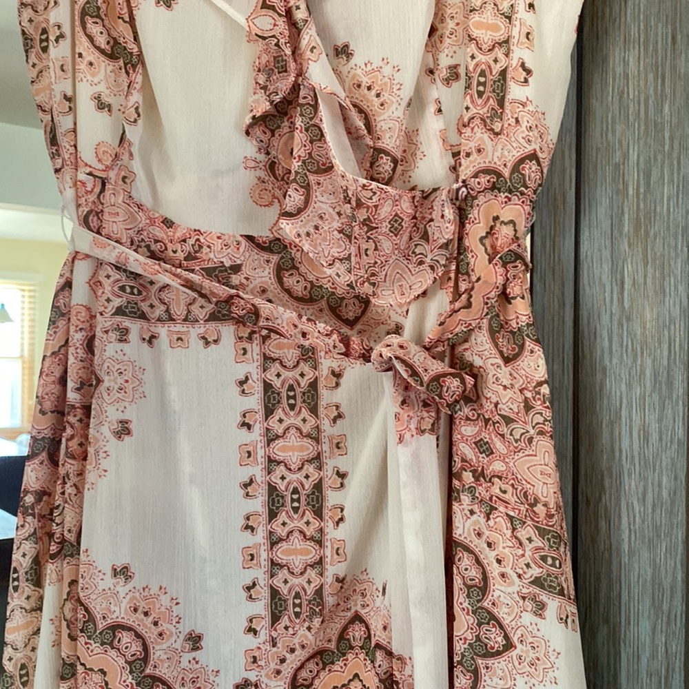 Nanette Lepore, 10, floral belted flowing front wrap maxi dress / spring must!! - Picture 6 of 12